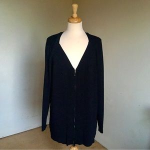 Lane Bryant Black Zip Up Cardigan